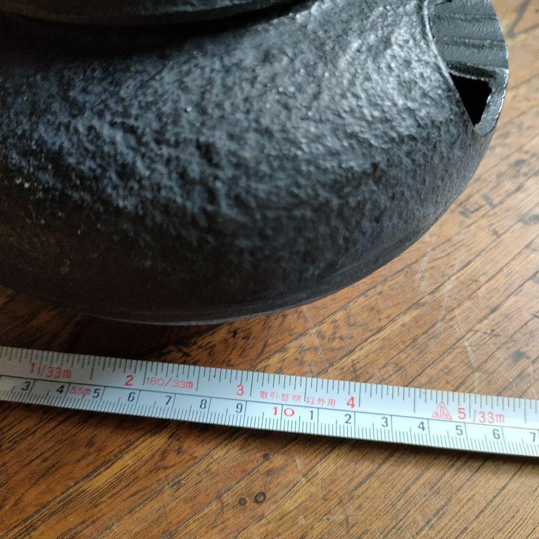 鉄製 二重構造 茶釜 専用台付き　文秀堂　南部鉄器　茶釜風灰皿　台座付き お値下げ 鉄製 二重構造 茶釜 専用台付き 文秀堂 南部鉄器 茶釜風灰皿